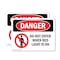 Signmission Do Not Enter When Red Light Is On Danger Sign, Plastic, 10in W x 7in L, 2PK OS-2PACK-DS-P-710-L-1141 - alternate 1